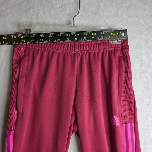 ADIDAS XS Pink Trio 21 W's Track Pants w Zip n drawstrings. AEROREADY Activewear - Picture 6 of 14
